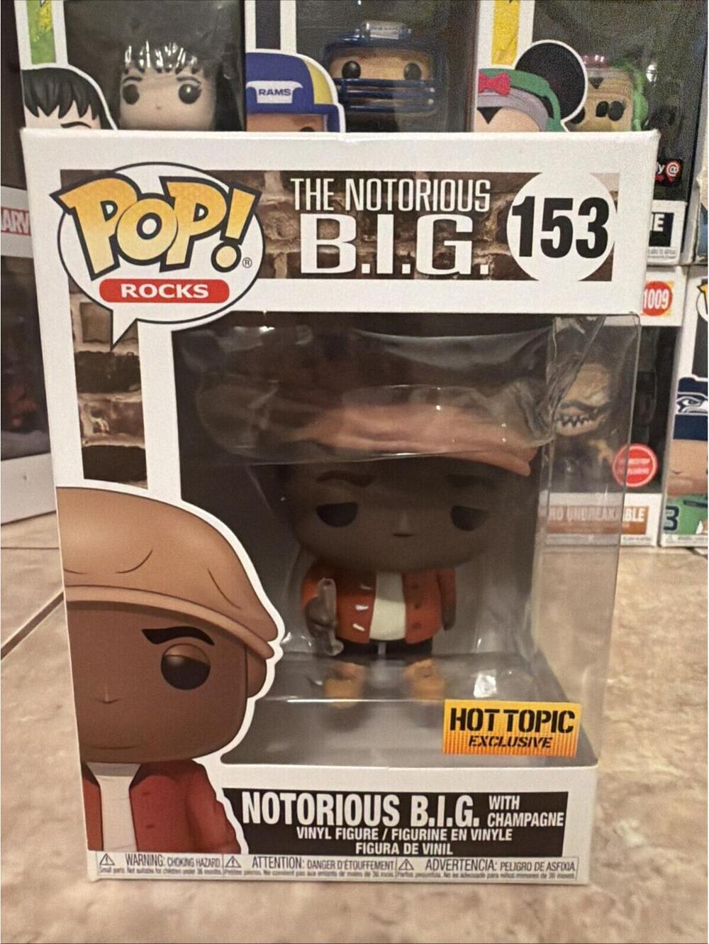 Funko Pop! Notorious B.I.G  & Champagne - Hot Topic (Exclusive) #153 w/Protector